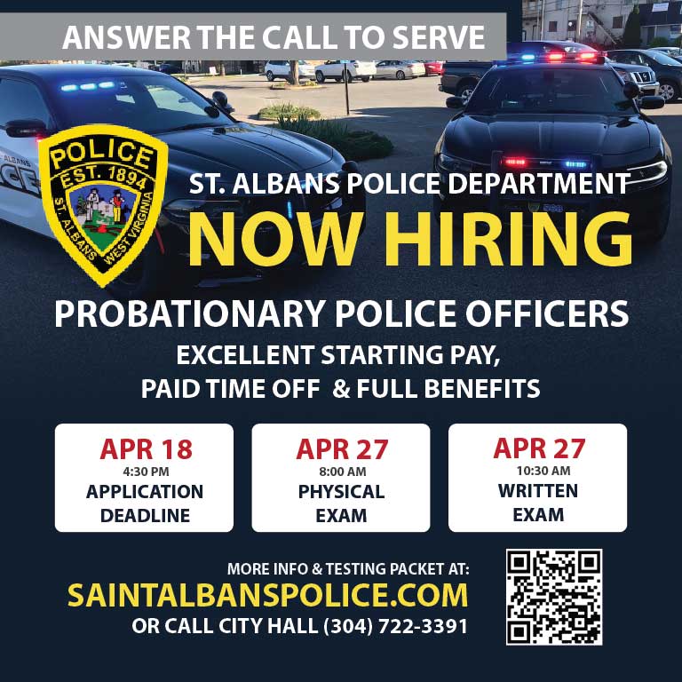St. Albans Police Department - Hiring Probationary Police Officers