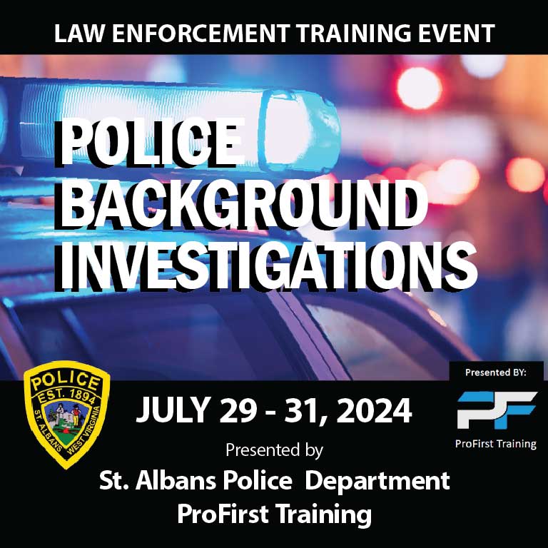 Law Enforcement Training - Police Background Training - July 29-31, 2024
