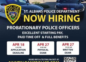 St. Albans Police Department - Hiring Probationary Police Officers